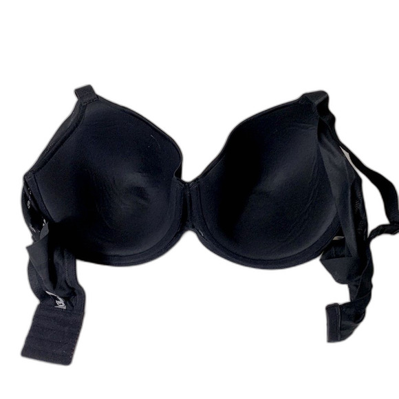 Paramour By Felina Black Marvelous Side Smoothing Underwire T-Shirt Bra Sz 38DDD - Picture 4 of 10